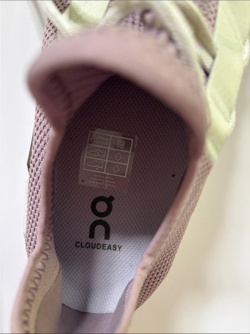 On Running On Cloud Shoes Sneakers Women's Cloudeasy Color: Heron/Aloe size 8.5 - Picture 11 of 12